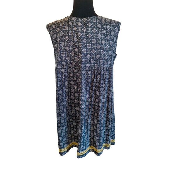 Anthropologie Uncle Frank Sleeveless Boho Embroidered Dress M Cottage Core Black - Picture 2 of 11